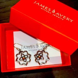 James Avery Floral Earrings w/ Box